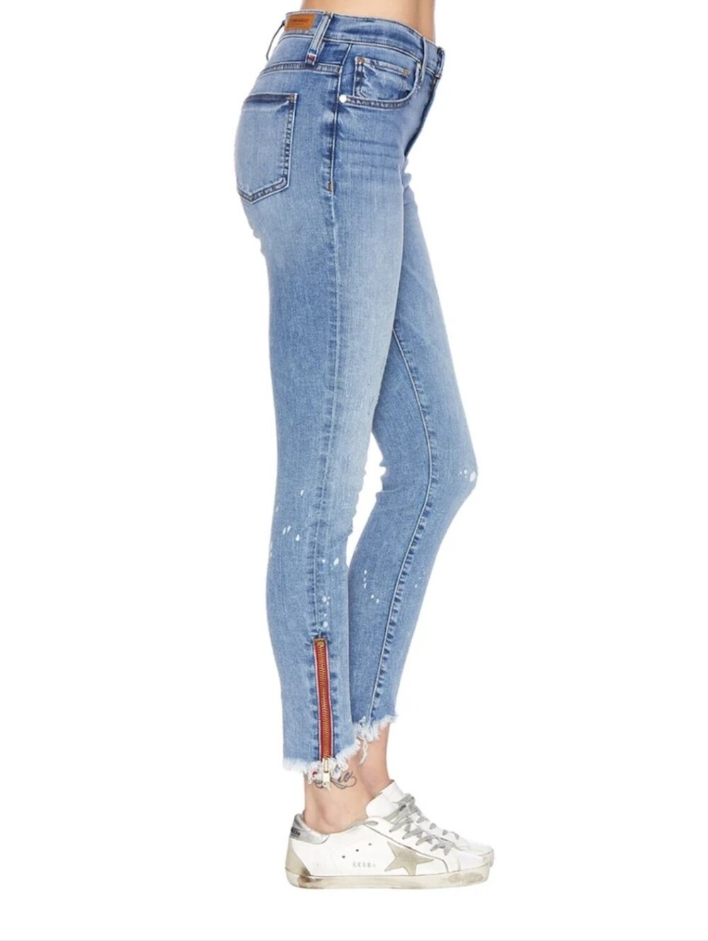 Etienne Marcel Indigo Splatter Skinny Jeans Size 28